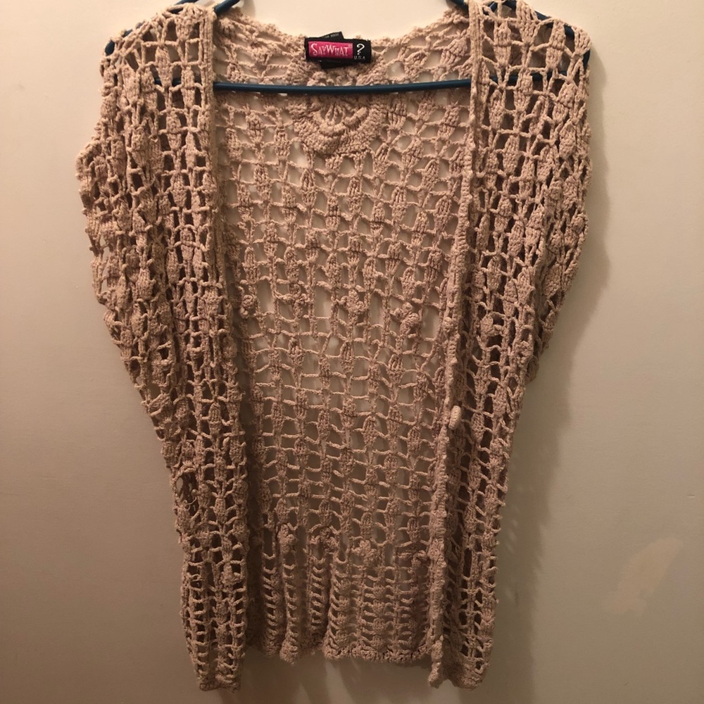 XL Boho Crocheted Vest